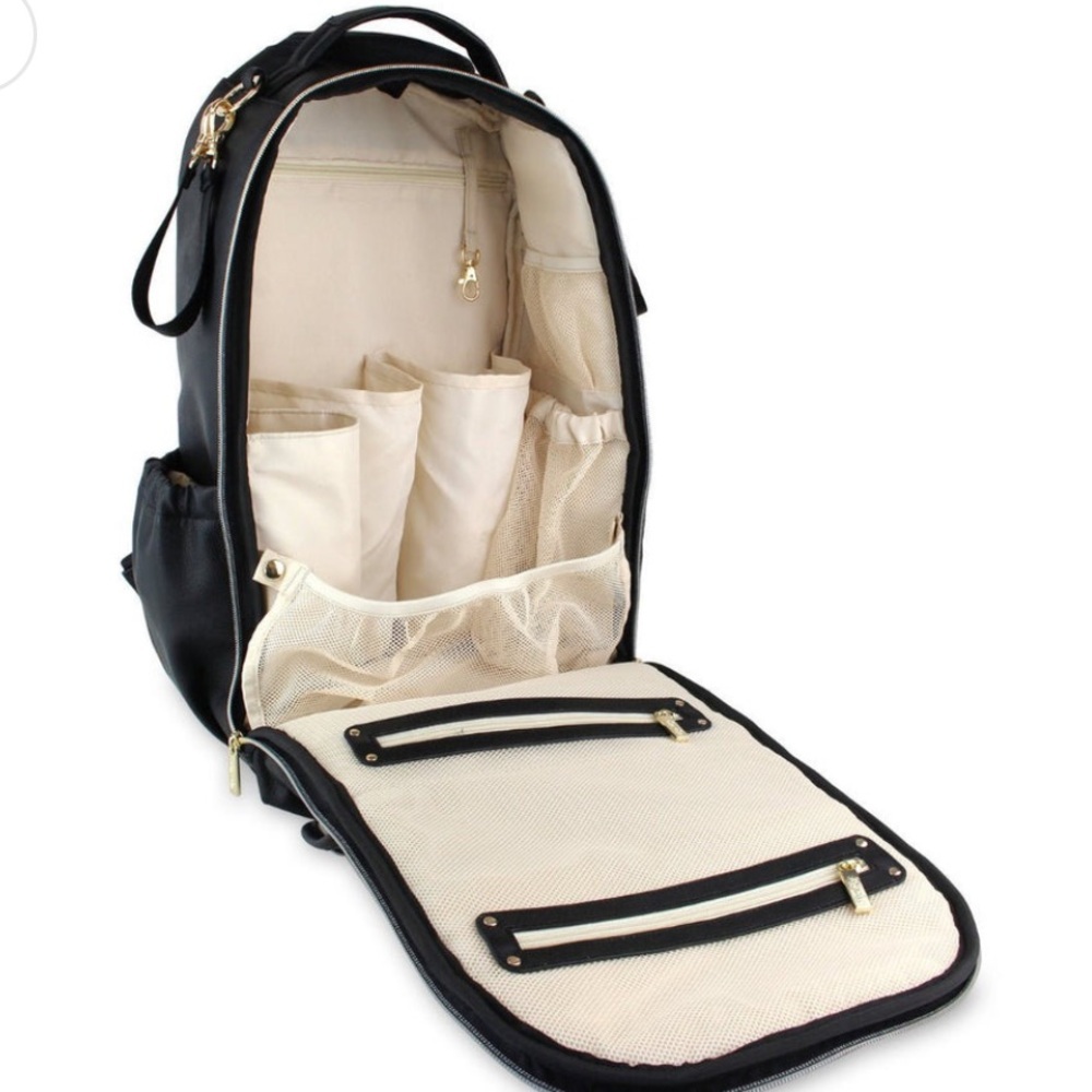 Itzy Ritzy Black Backpack with Gold Accents - Picture 3 of 12